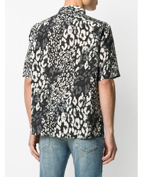 Saint Laurent Leopard Print Short Sleeved Shirt