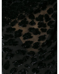 Saint Laurent Leopard Woven Gathered Mini Dress