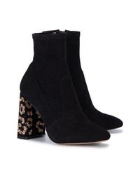 Sophia Webster Black Leopard Felicity 110 Ankle Boots