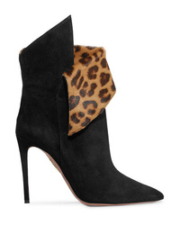 Aquazzura Night Fever 105 Calf Med Suede Ankle Boots