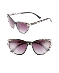 Glance Eyewear 57mm Spotted Cat Eye Sunglasses