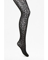 French Connection Clara Leopard Print Tights