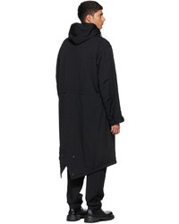 Yohji Yamamoto Black Gabardine Boa Jacket