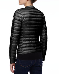 Moncler Asymmetric Zip Puffer Jacket Black
