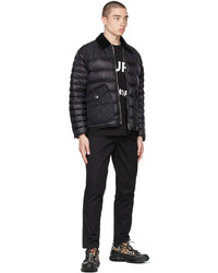 Burberry Black Down Diamond Quilted Jacket