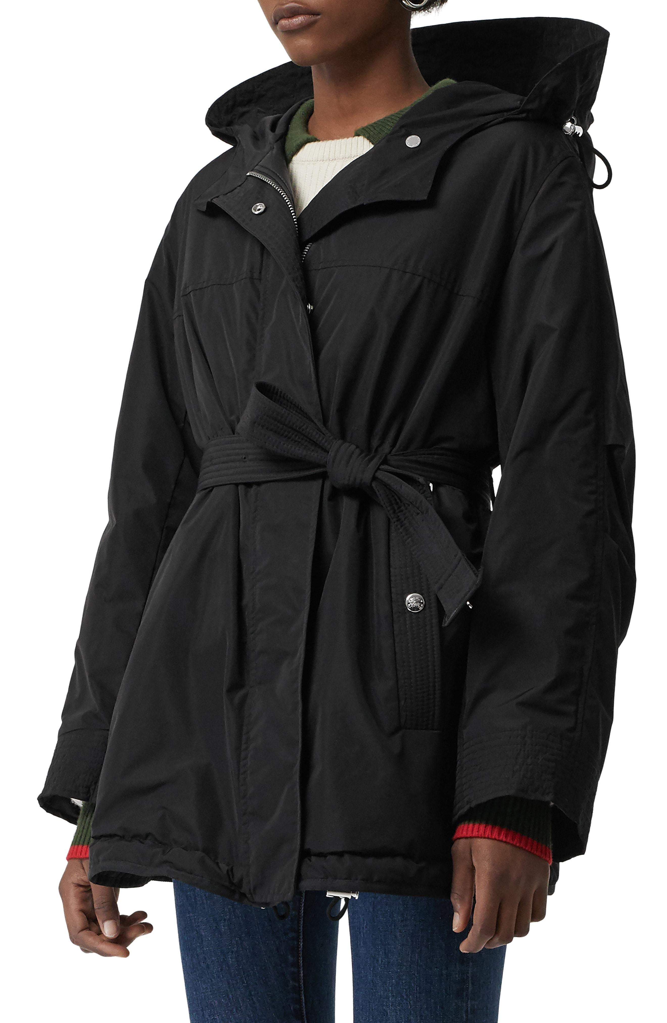 burberry hooded raincoat