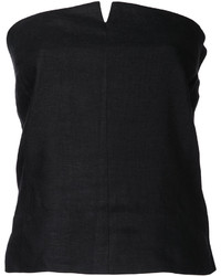H Beauty&Youth Slit Detail Strapless Blouse