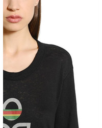 Etoile Isabel Marant Rainbow Logo Linen T Shirt