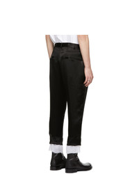 Ann Demeulemeester Black Dropped Inseam Trousers