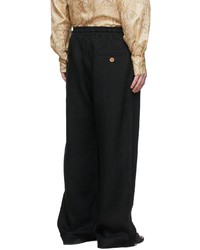 COMMAS Black Linen Trousers