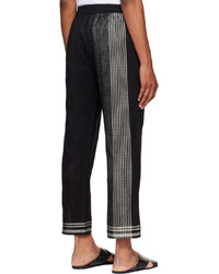 HARAGO Black Stripe Trousers