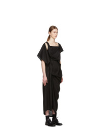 Yohji Yamamoto Black Draping Summer Dress