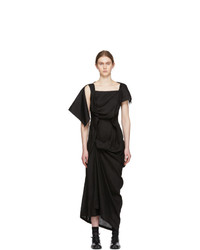 Yohji Yamamoto Black Draping Summer Dress