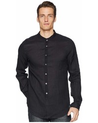 John Varvatos Collection Slim Fit Band Collar Shirt W538u1 Long Sleeve Button Up
