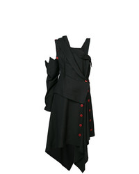 Yohji Yamamoto Asymmetric Zig Zag Hem Dress