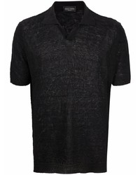 Roberto Collina Textured Effect Linen Polo Shirt