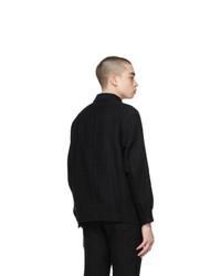 Auralee Black Linen Leno Blouson Jacket