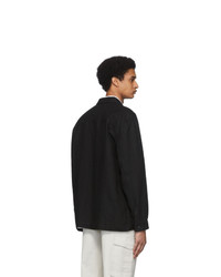 Hope Black Linen Overshirt Jacket