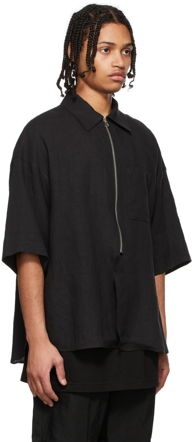 JERIH Black Linen Shirt, $580 | SSENSE | Lookastic