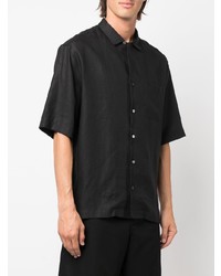 PT TORINO Short Sleeve Linen Bowling Shirt