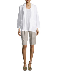 Eileen Fisher Long Organic Linen Shorts