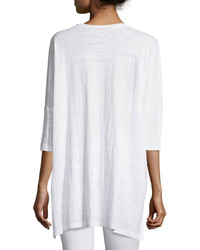 Eileen Fisher Dolman Sleeve Boxy Organic Linen Tunic