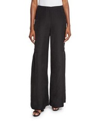 Creatures of the Wind Pleated Side Wide Leg Pants Black