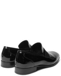 Tom Ford Hanover Grosgrain Trimmed Patent Leather Loafers