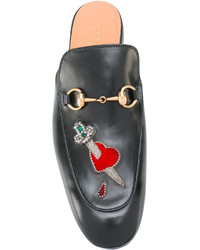 Gucci Heart Dagger Princetown Loafers