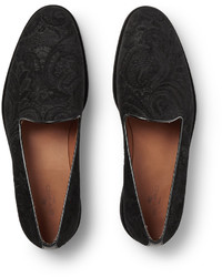 Etro Paisley Patterned Velvet Loafers
