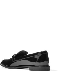 Tod's Patent Leather Loafers Black