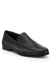 Santoni Venetian Leather Loafers