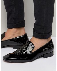 Jeffery West Yung Skull Patent Smart Loafers