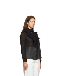 See by Chloe Black Tte Frill Blouse