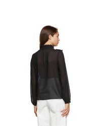 See by Chloe Black Tte Frill Blouse