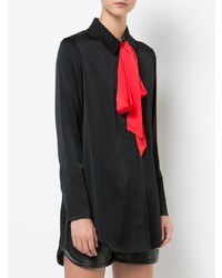 Thomas Wylde Contrast Pussy Bow Detailed Shirt