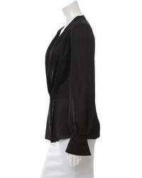 Givenchy Long Sleeve Pleated Blouse