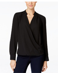 INC International Concepts Long Sleeve Surplice Blouse Only At Macys