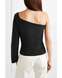 SOLACE London The Renata One Shoulder Stretch Knit Top