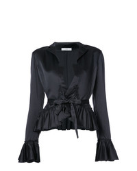 Tome Tie Blouse With Frills
