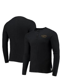 Junk Food Black Baltimore Ravens Thermal Henley Long Sleeve T Shirt