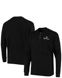Dunbrooke Black Minnesota Vikings Logo Maverick Thermal Henley Long Sleeve T Shirt