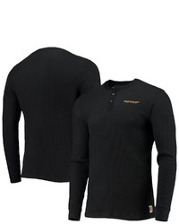 Junk Food Black Washington Football Team Thermal Henley Long Sleeve T Shirt