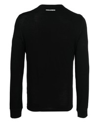 DSQUARED2 Button Front Long Sleeve T Shirt