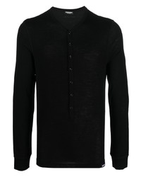 DSQUARED2 Button Front Long Sleeve T Shirt