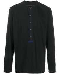 Ziggy Chen Button Placket Long Sleeve T Shirt