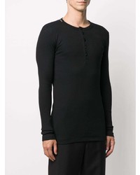 Dolce & Gabbana Fine Ribbed Long Sleeve T Shirt