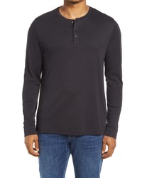 Black Long Sleeve Henley Shirts for Men | Lookastic