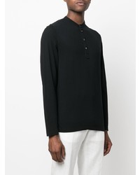 Zanone Long Sleeved Henley T Shirt