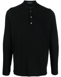 Zanone Long Sleeved Henley T Shirt